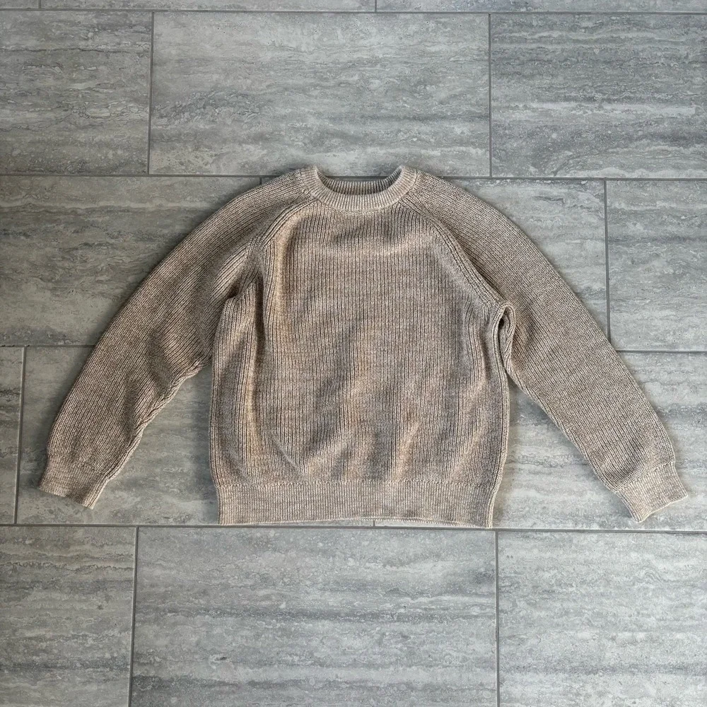 old navy sweater Men's Size Large Cotton Knit Crewneck Pullover Beige